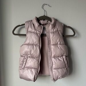 Old Navy Girls Puffer Vest - Pink Silver